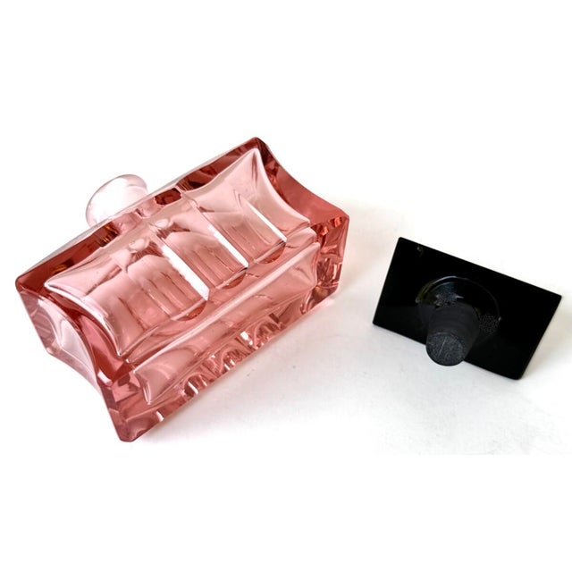 Art Deco (3) Piece Art Deco Crystal Fragrance Ensemble Attributed to Baccarat; French Circa.1930 For Sale - Image 3 of 8