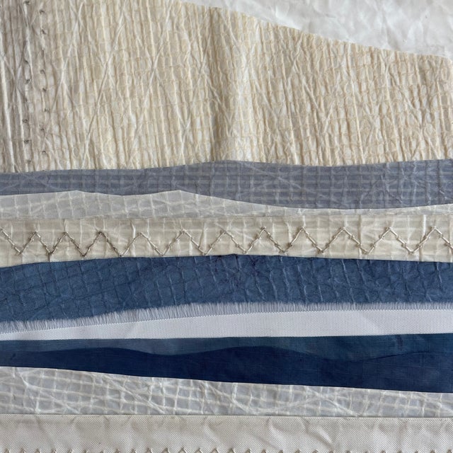 2020s Contemporary Semi-Abstract​ Mixed Media Nautical Sailcloth Landscapes​ - Set of 3 by JJ-Hogan For Sale - Image 5 of 13