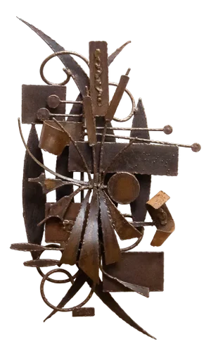 Belgian Brutalist Metal Welder Wall Art Sculpture, 1960s