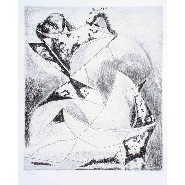 Marino Marini, Composition II Edition of 65, 1960s, Etching For Sale