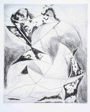Marino Marini, Composition II Edition of 65, 1960s, Etching