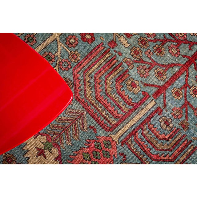 Textile One-of-a-kind Antique Persian Bakshaish Rug in Beige, Blue, Brown, Green and Pink For Sale - Image 7 of 12