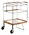 Metal Trolley with Bamboo and Wicker Details, 1960s For Sale