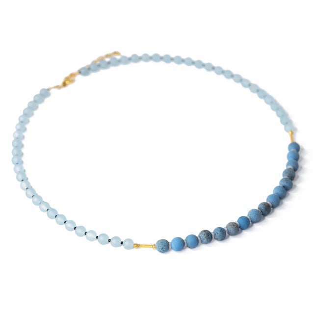 Blue Chalcedony Necklace For Sale - Image 9 of 10