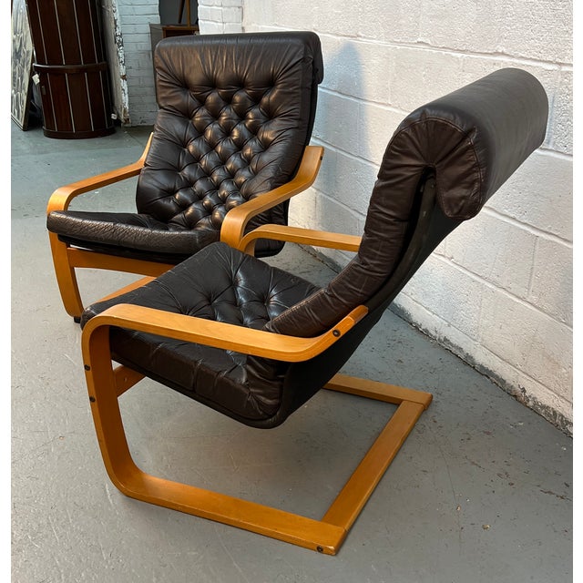 Vintage Ikea "Poem" Chairs Attributed to Noboru Nakamura For Sale In New York - Image 6 of 16