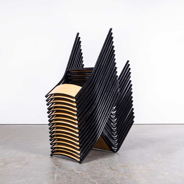 French Model 510 Stacking School Dining Chair from Mullca, 1950s For Sale - Image 16 of 18