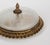 1960s Spanish Brass Flush Mounts & Etched Frosted Glass - A Pair For Sale - Image 9 of 11