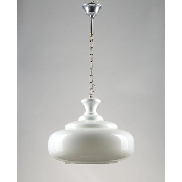 Vintage Chandelier in Metal, Wood & Glass, 1950s For Sale - Image 6 of 9