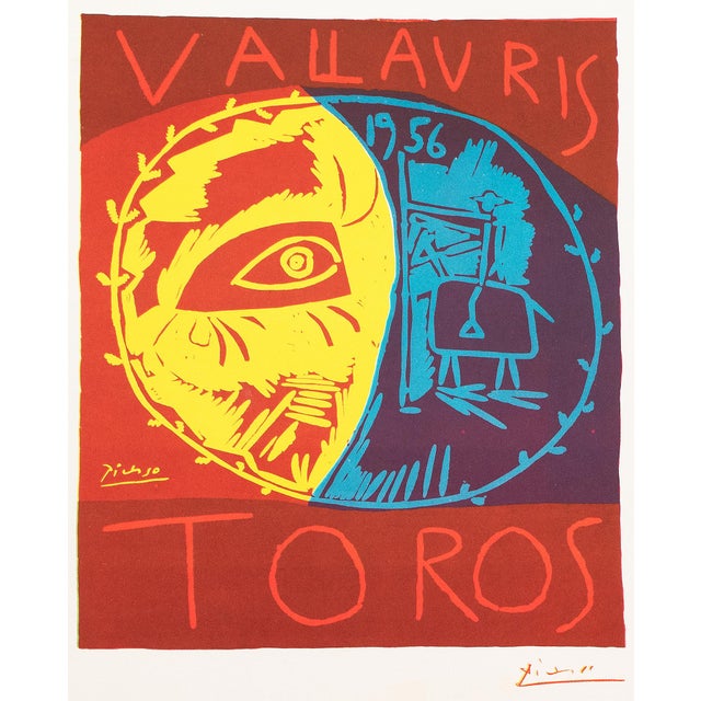 1950s 1957 After Pablo Picasso, Poster "Vallauris Bulls 1956" For Sale - Image 5 of 6