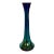 Antique Loetz Tall Blue and Green Iridescent Art Glass Vase For Sale