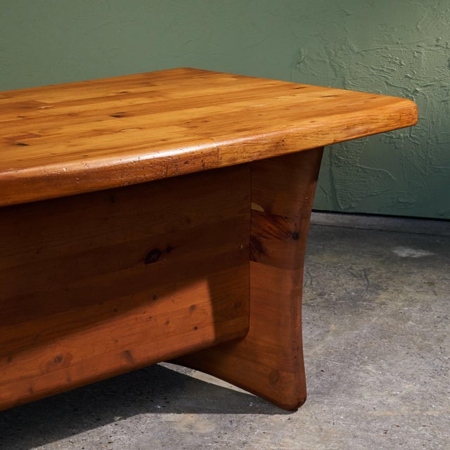 Architectural Forme Libre Writing Desk in Pine by Charlotte Perriand, France For Sale - Image 6 of 13