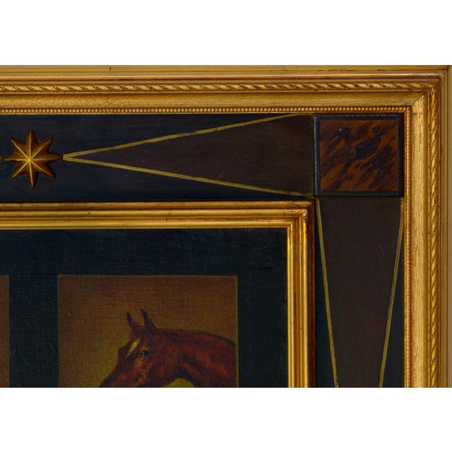 Mark Majer, Mark Majer, Horses with Hunting Scene, Oil on Canvas, 1990s, 1990, Oil on Canvas For Sale - Image 4 of 8