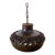 Large 1970s Danish Stoneware Pendant in Brown Glaze Manufactured Axella For Sale