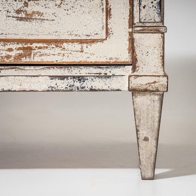 Biedermeier White-Painted Chest of Drawers, 1825 For Sale - Image 6 of 9