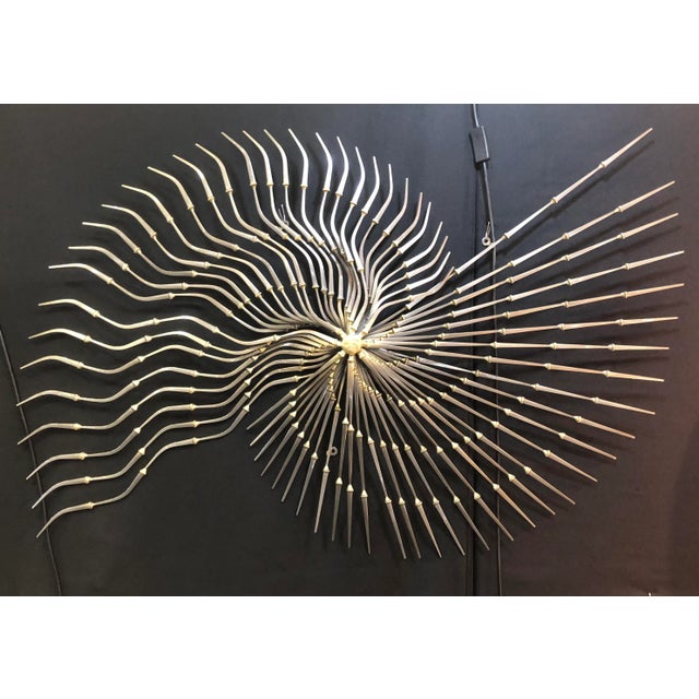 Brutalist Mid-Century Ron Scmidt Brutalist Nail Wall Sculpture For Sale - Image 3 of 9
