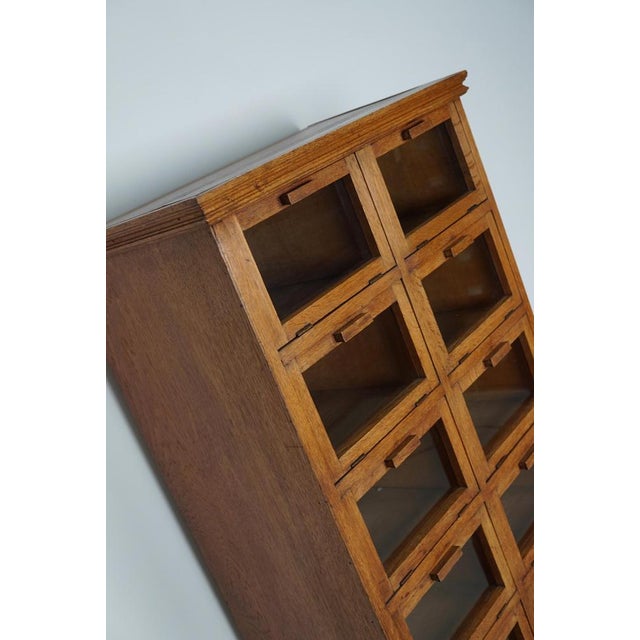 Vintage Dutch Oak Haberdashery Shop Cabinet, 1930s For Sale - Image 10 of 15