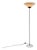 Postmodern Uplighter Floor Lamp in Frosted Plastic and Lacquered Metal, 1990s For Sale