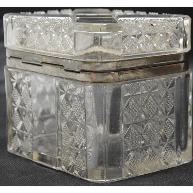Antique Pressed Glass Lidded Casket For Sale - Image 4 of 10