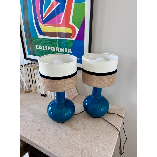 1970s Ball Porcelain Lamps, 1970, Set of 2 For Sale - Image 5 of 6