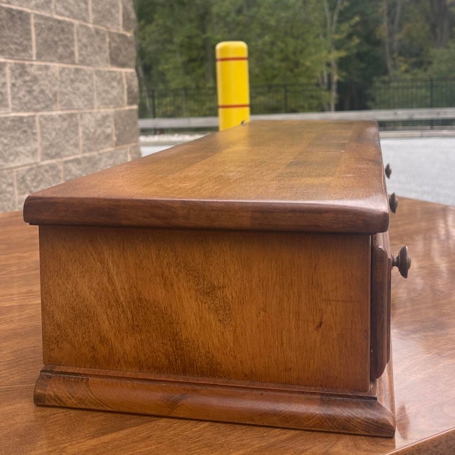 Vintage Cushman Colonial Solid Maple 2 Drawer Dresser Topper or Jewelry Box For Sale - Image 9 of 12