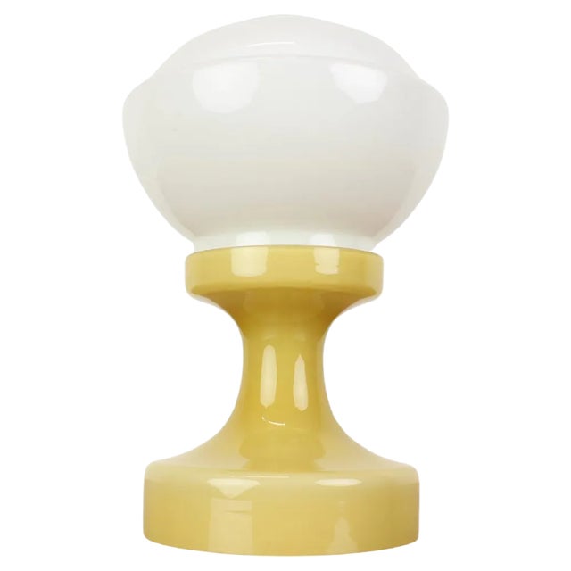 Glass Table Lamp by Valasske Mezirici, 1970s For Sale