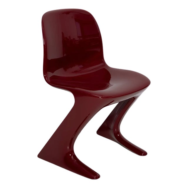 1968 Ernst Moeckl “Kangaroo” Z-Chair – GDR Panton-Style, High-Gloss Oxblood Red (Ral 3005. For Sale