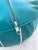 Metal Blue Turquoise Moroccan Leather Pouf Cover For Sale - Image 7 of 9