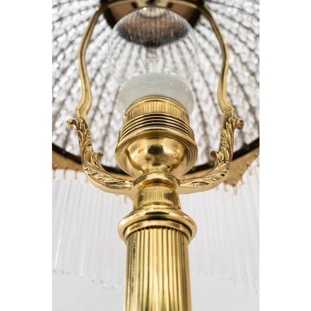 Art Deco Table Lamp with Cut Glass Shade and Glass Sticks, Vienna, Austria, 1920s For Sale - Image 10 of 18