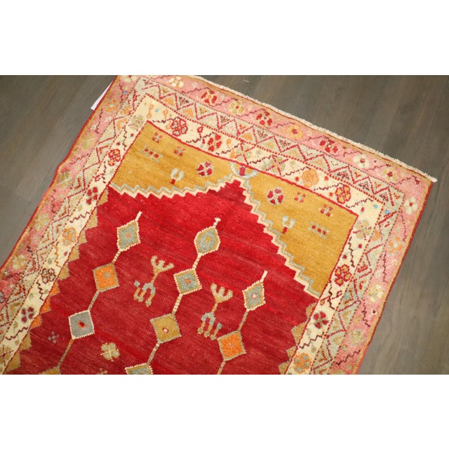 Early 20th Century Antique Red Anatolian Rug - 3'1" x 4'11" For Sale - Image 5 of 9
