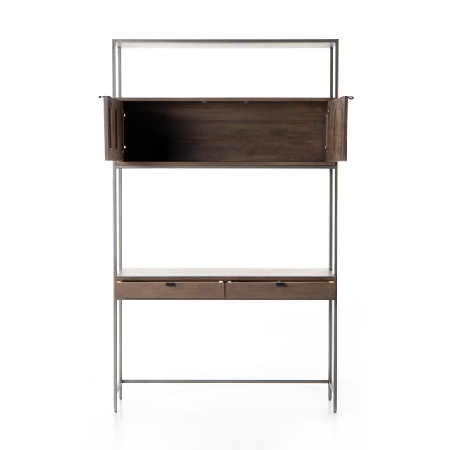 Four Hands Trey Modular Wall Desk, Auburn Poplar For Sale - Image 4 of 12