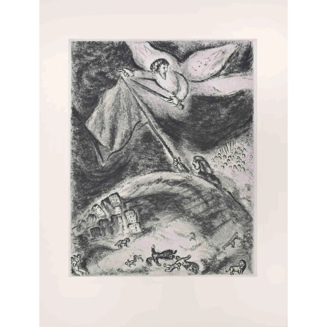 Marc Chagall, Oracle Over Babylon, Etching, 1956 For Sale