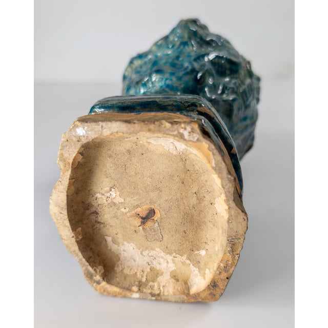 20th Century or Earlier Chinese Ming Style Fahua Glazed Dragon Vase For Sale - Image 12 of 15