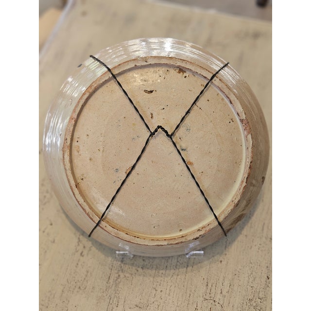 Rustic European Mid 19th Century Spanish Ceramic Fajalauza Bowl From Granada For Sale - Image 3 of 7