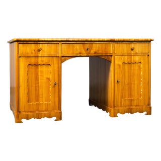 Biedermeier Desk in Cherry Veneer For Sale