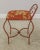 Traditional Pair Rope Twist Iron Benches W. Tropical Upholstery For Sale - Image 3 of 13
