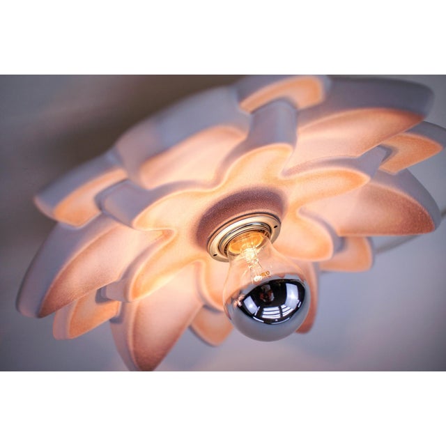 Space Age Ceramic Flower Wall or Ceiling Lamps, Germany, 1960s, Set of 2 For Sale - Image 10 of 15