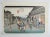 Vintage Mid 20th century Japanese Woodblock later quality reprint of Women Stopping Travelers at Goyu, from the series;...
