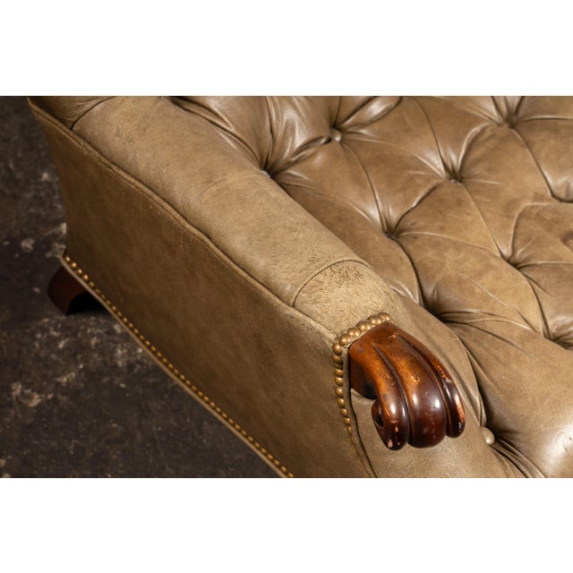 Vintage Tufted Sleepy Hollow Armchair in Beige For Sale In Chicago - Image 6 of 14