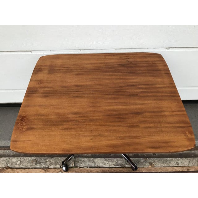 Coffee Table with a Chrome Base and Wheels, 1970s For Sale - Image 13 of 18