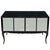 Hollywood Regency Pair of Hollywood Regency Black Glass and Mirror Cabinets With Cabriole Legs For Sale - Image 3 of 7