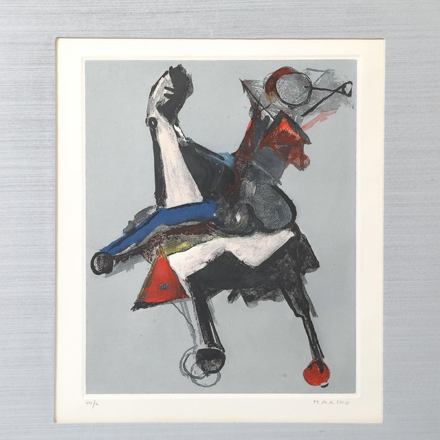 This extraordinary etching by prominent Italian artist Marino Marini is part of his celebrated Shakespeare Series, created...