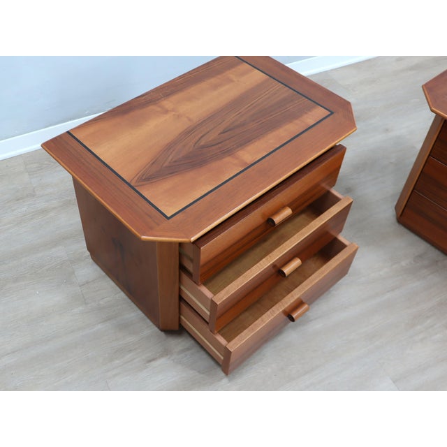 Walnut Bedside Tables, 1970s, Set of 2 For Sale - Image 6 of 13