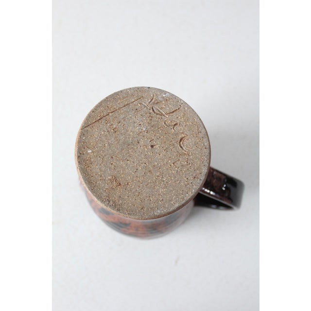 Vintage Rustic Studio Pottery Pitcher For Sale - Image 13 of 18