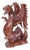 Original Asian Dragon Statue in Lacquered Wood, 1930s For Sale