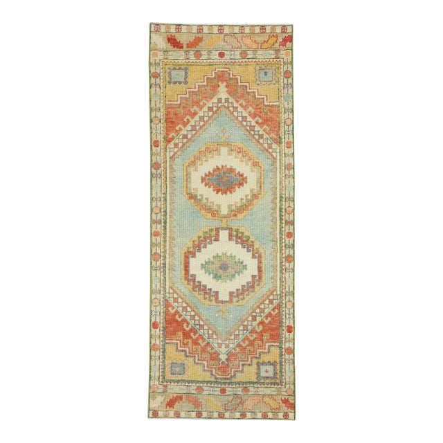 Turkish Oushak Rug 2'10" x 7'8" #18109 For Sale