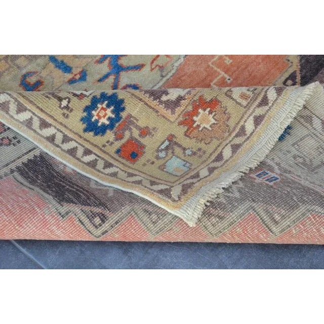 Red 1960s 4x6 Oushak Red Wool Carpet For Sale - Image 8 of 11