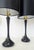 1960s Pair of Sculptural Mid-Century Laurel Table Lamps in Matte Black For Sale - Image 5 of 6