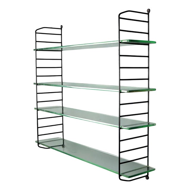 Mid-Century Wall-Mounted Bookcase, 1960s For Sale