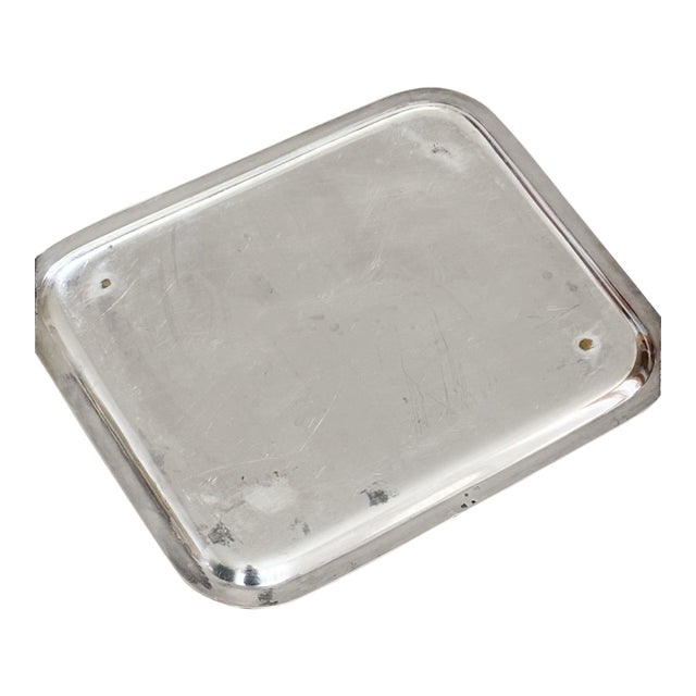 French Argental Silver-Plated Platter Tray For Sale
