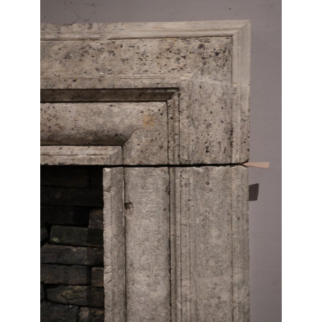 Antique Italian Limestone Fireplace Mantel with Bolection Profile, 1600s For Sale - Image 13 of 17